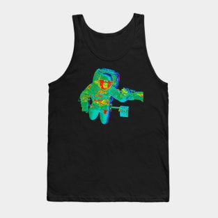 NASA Astronaut in Green, Blue, Red, Yellow and Pink Colors Tank Top